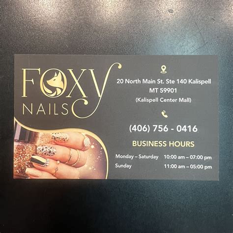 Foxy nails independence mo - Magic Nail 3.1 (8 reviews) Unclaimed $$ Nail Salons See all 12 photos Write a review Add photo Services Services Location & Hours Suggest an edit 18813 E 39th St S …